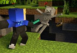 Beruang Menyerang Orang Diserang Monster Di Minecraft